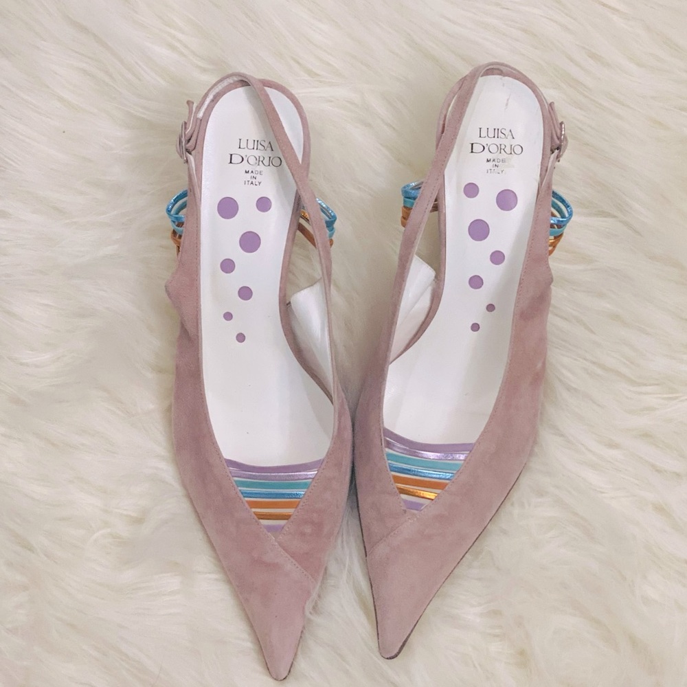 Luisa D’orio pink mule sandals